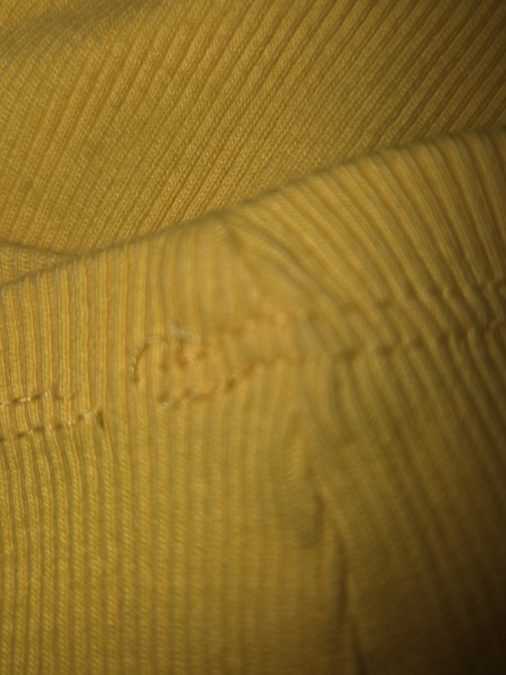 Zara Yellow Ribbed Crop Tank - Picture 6 of 7